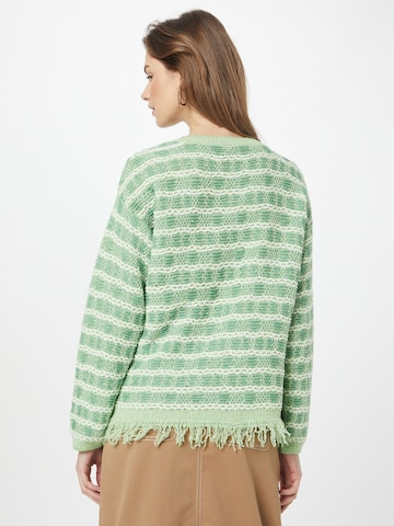 MORE & MORE Pullover 'Jacquard' i grøn