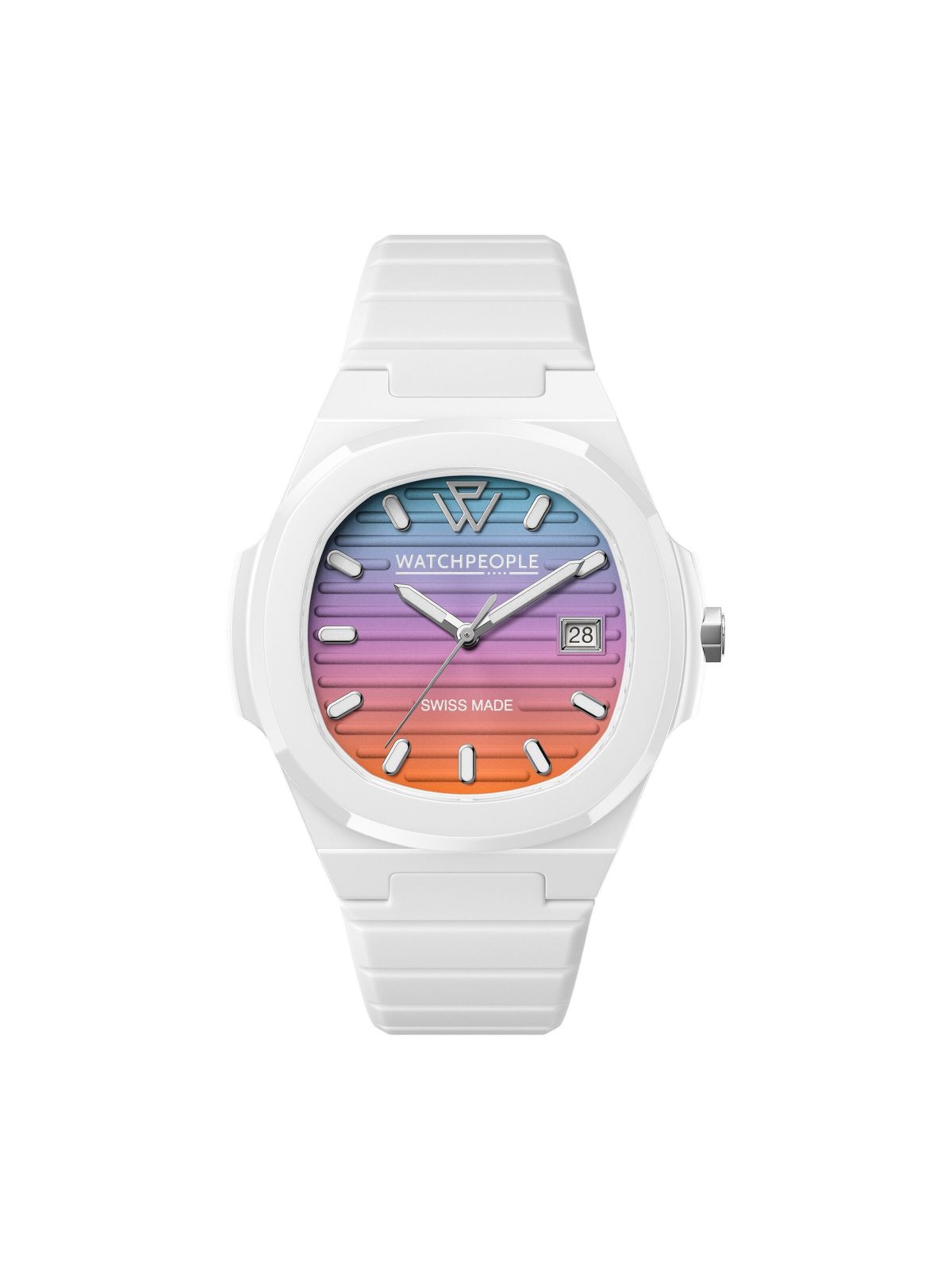 Montre à affichage analogique Watchpeople en blanc : devant