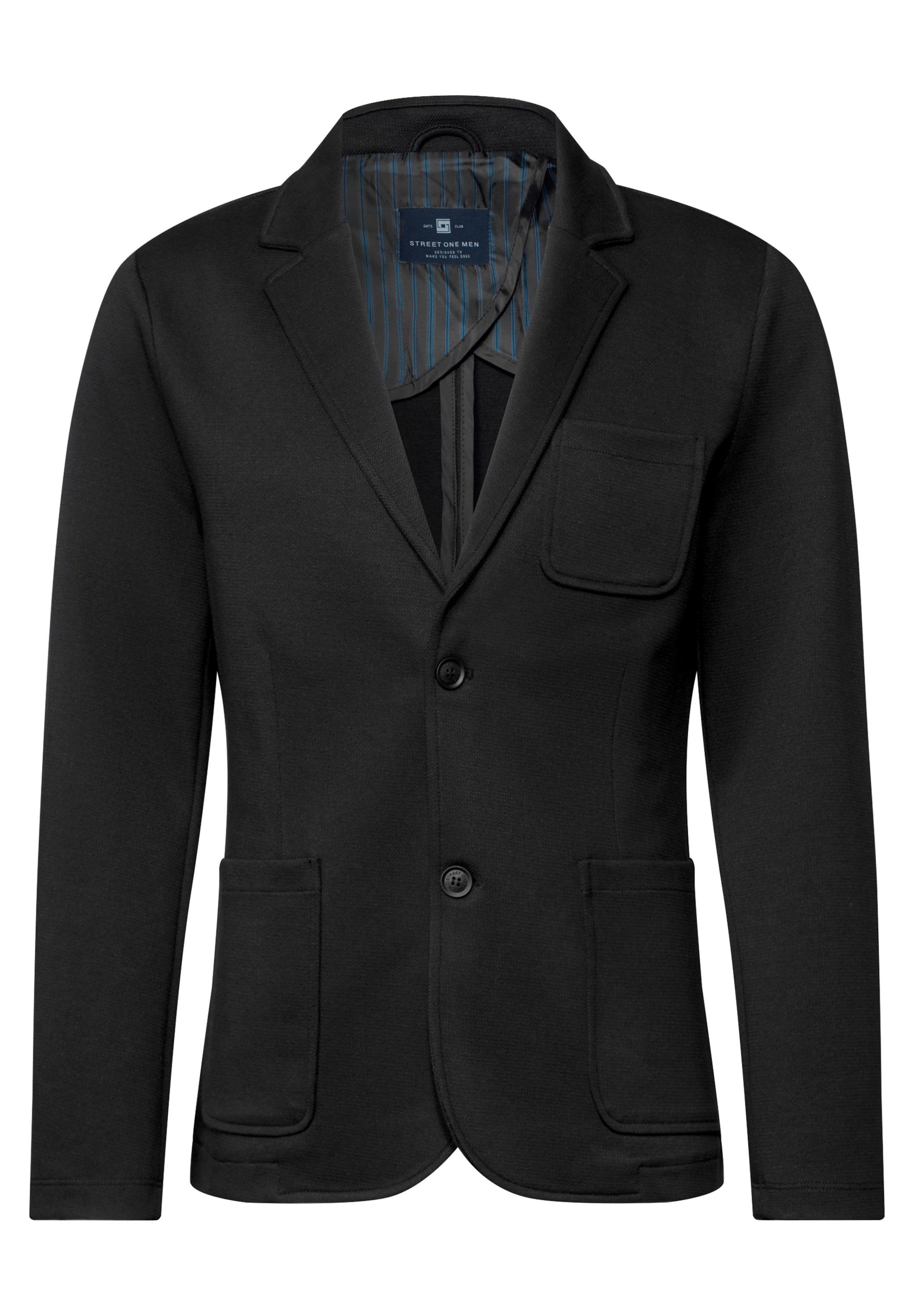 Street One MEN Regular Fit Sakko in Schwarz: Vorderseite