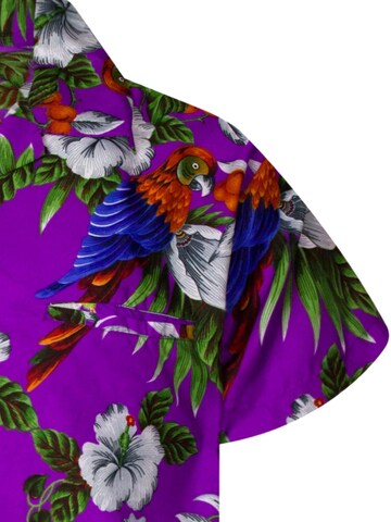 King Kameha Shirt 'Cherryparrot' in Lila