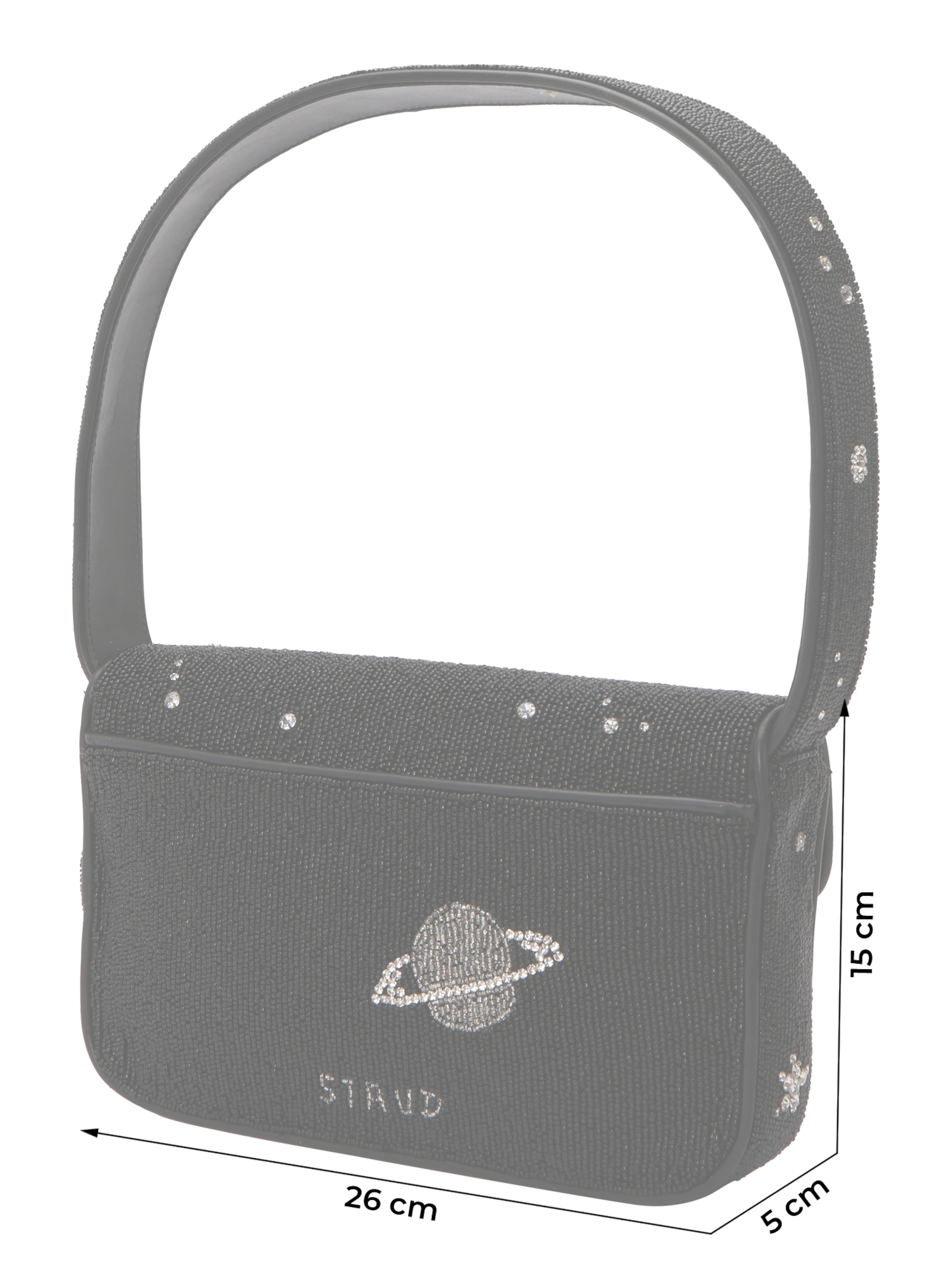 Staud Schultertasche in Schwarz