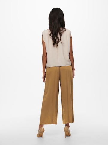 ONLY Wide leg Broek 'Caly' in Bruin