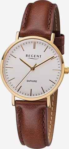 REGENT Analog Watch in Brown: front