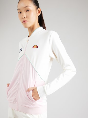 ELLESSE Sports sweat jacket in White