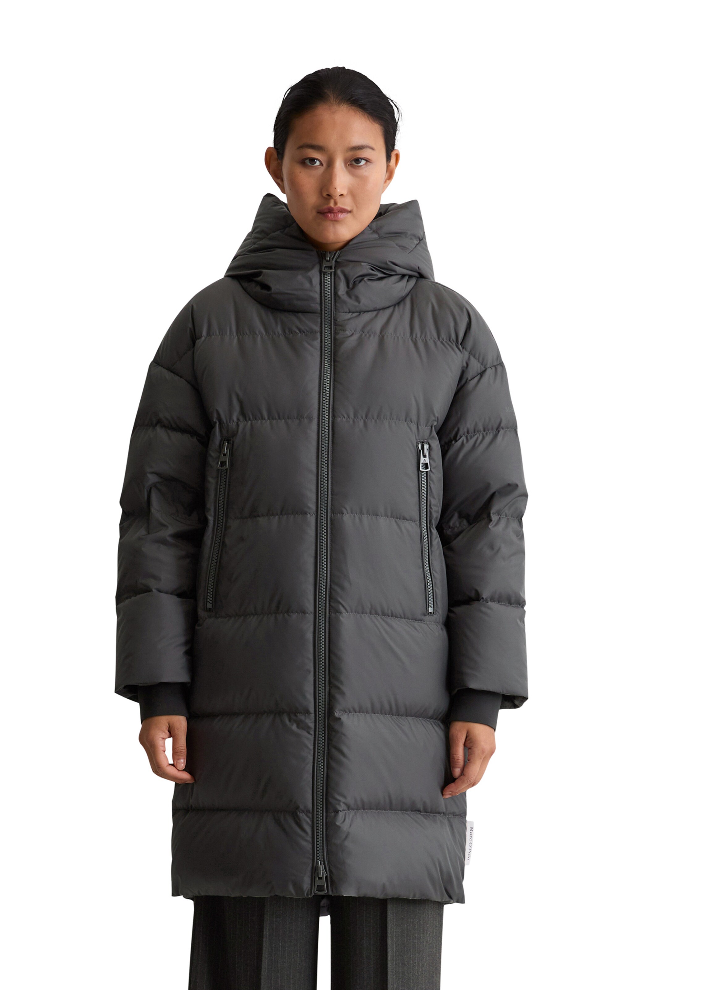 Marc O'Polo Wintermantel in Grijs: voorkant