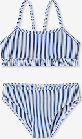 SCHIESSER Bustier Bikini ' Aqua Kids ' in Blauw: voorkant