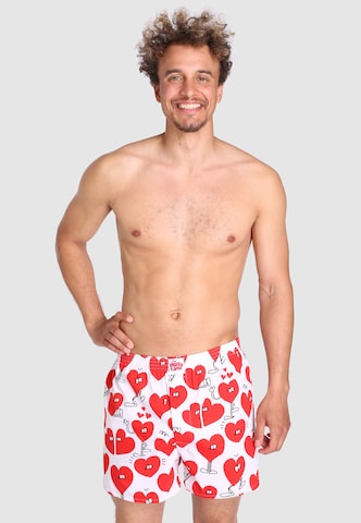 Lousy Livin Boxer shorts 'Rose & Valentines' in Red