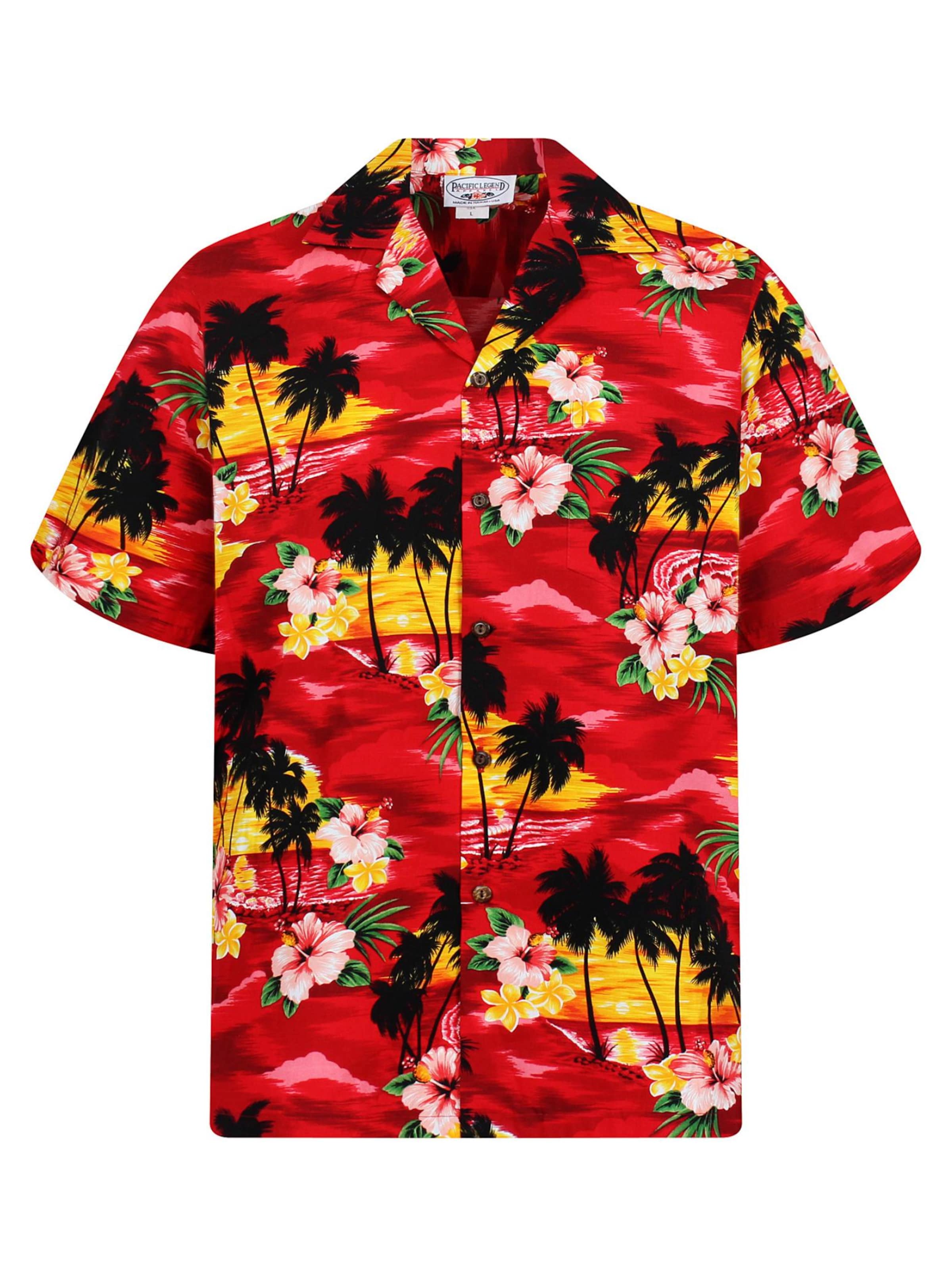 Pacific Legend Regular fit Button Up Shirt 'Rosa Blüte' in Red: front