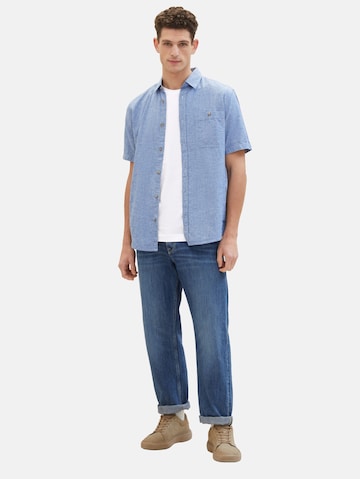 Coupe regular Chemise TOM TAILOR en bleu