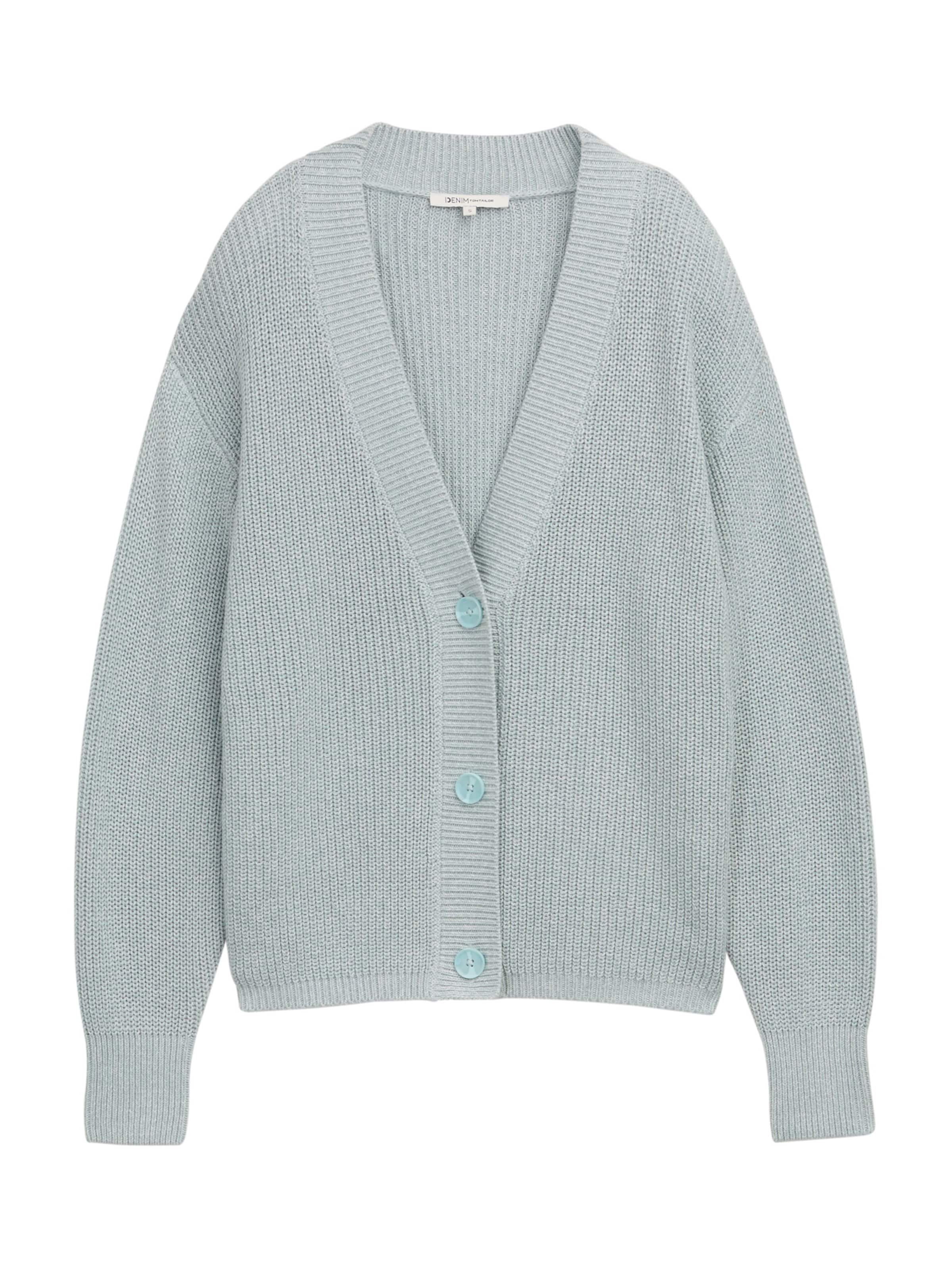TOM TAILOR DENIM Knit cardigan in Blue: front