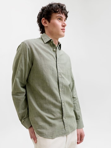 JACK & JONES Средняя посадка Рубашка 'JJESummer' в Зеленый