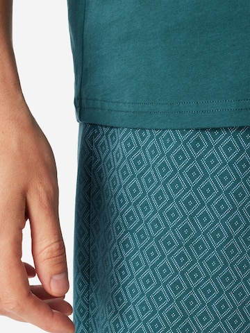 SCHIESSER Pyjama lang 'Casual Essentials' in Groen