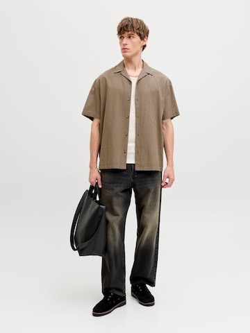 JACK & JONES Comfort Fit Skjorte 'JJESummer' i brun