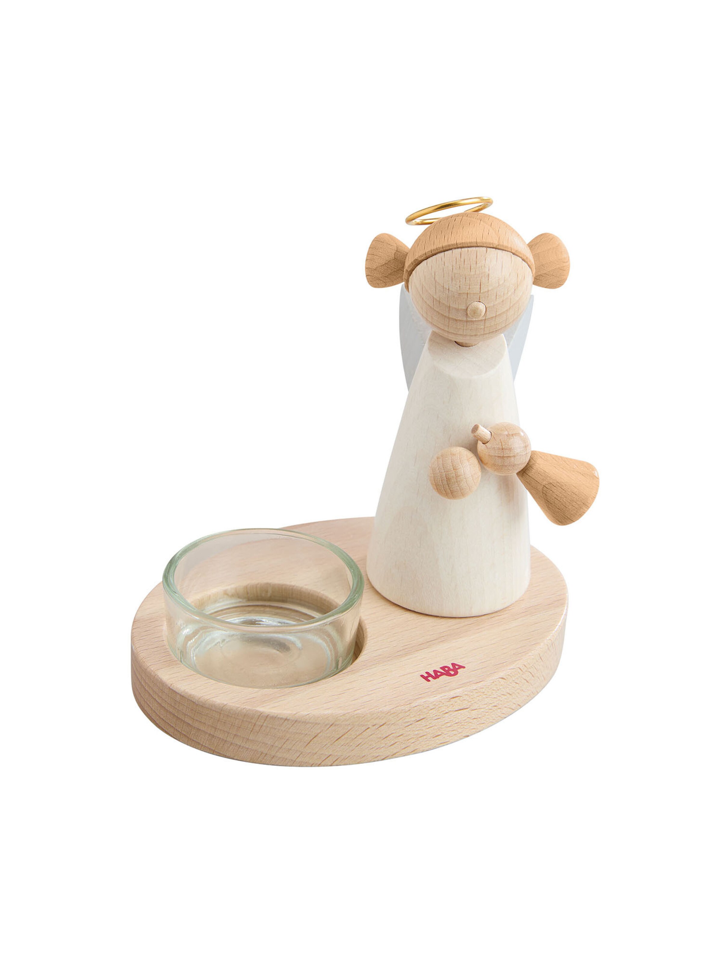 HABA Christmas decorations 'Engel mit Teelicht' in Mixed colors: front