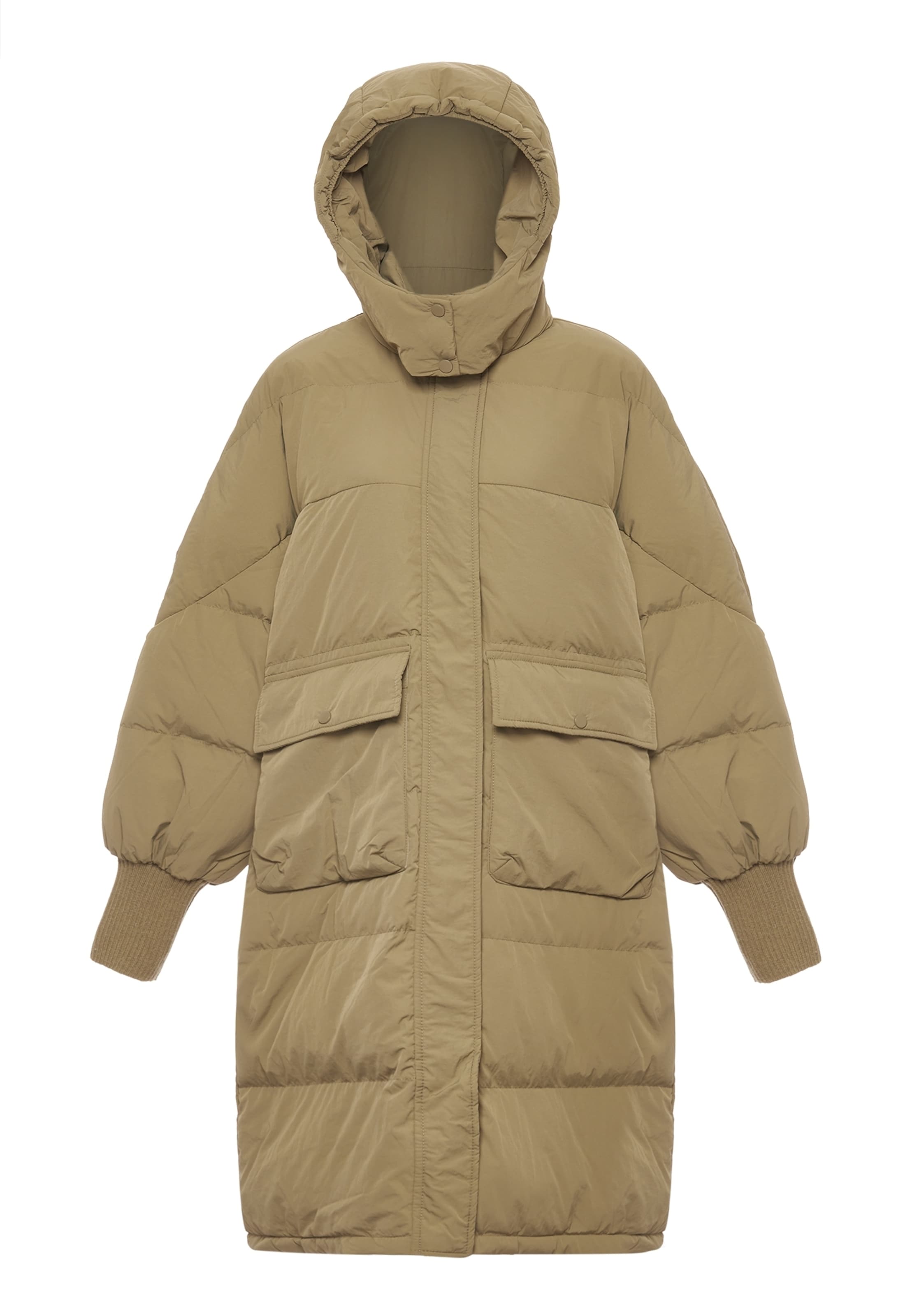 MYMO Talvemantel, värv roheline: eest vaates