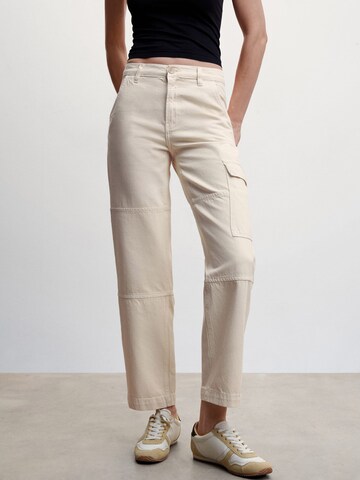 MANGO Regular Cargo Pants in Beige