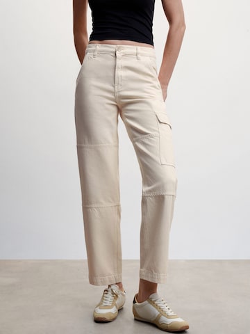 MANGO Regular Cargo Pants in Beige