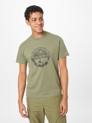 NAPAPIJRI Shirt in Groen: voorkant