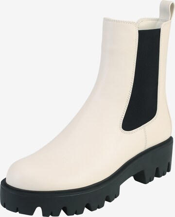 Ekonika Chelsea Boots in White: front