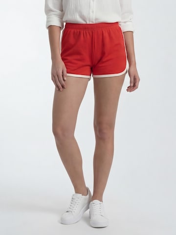 Antargo Regular Pants 'Women's Athletic Shorts' in Red: front
