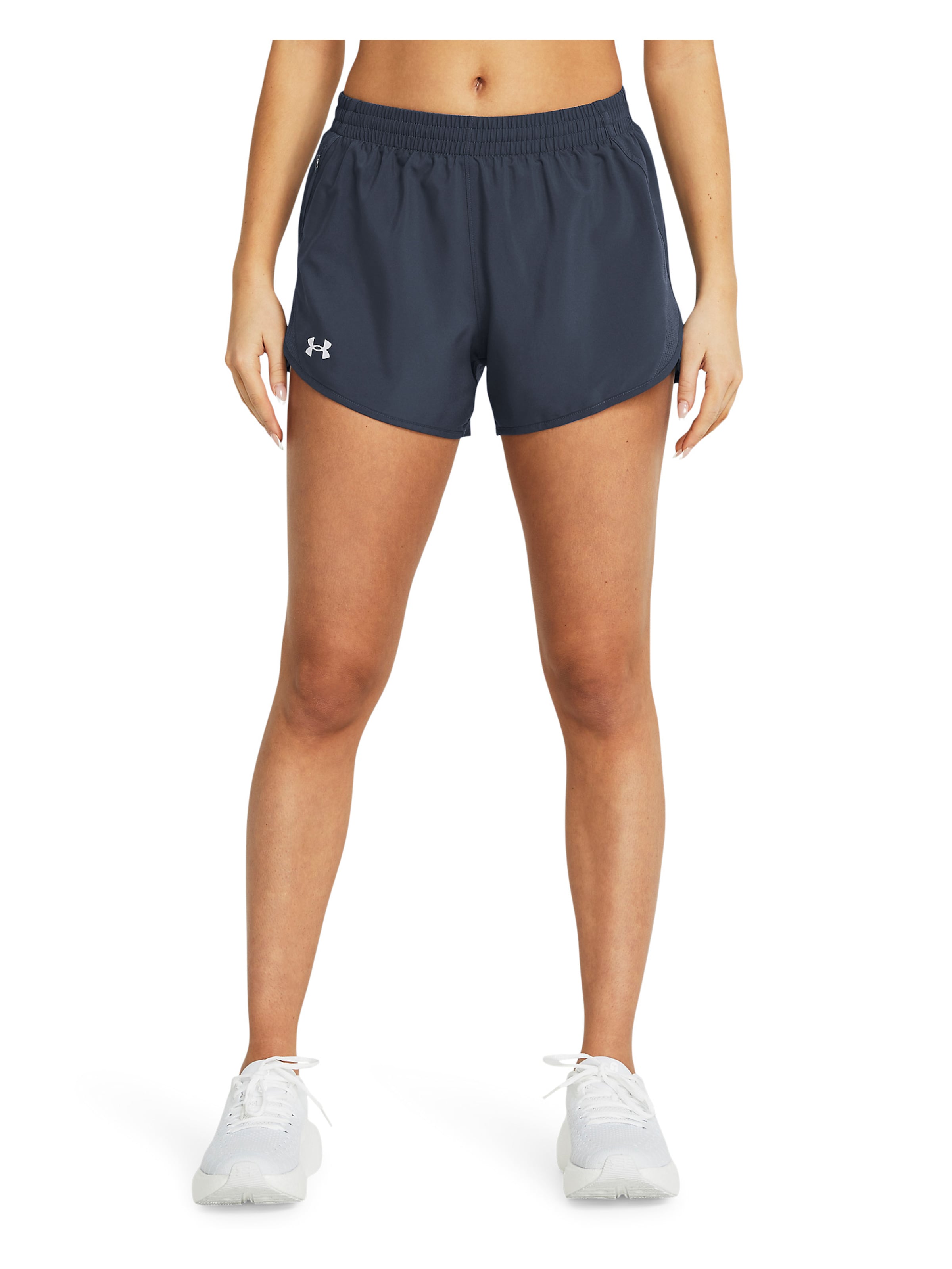 UNDER ARMOUR Regular Sportbroek 'Fly By 3'' in Grijs: voorkant