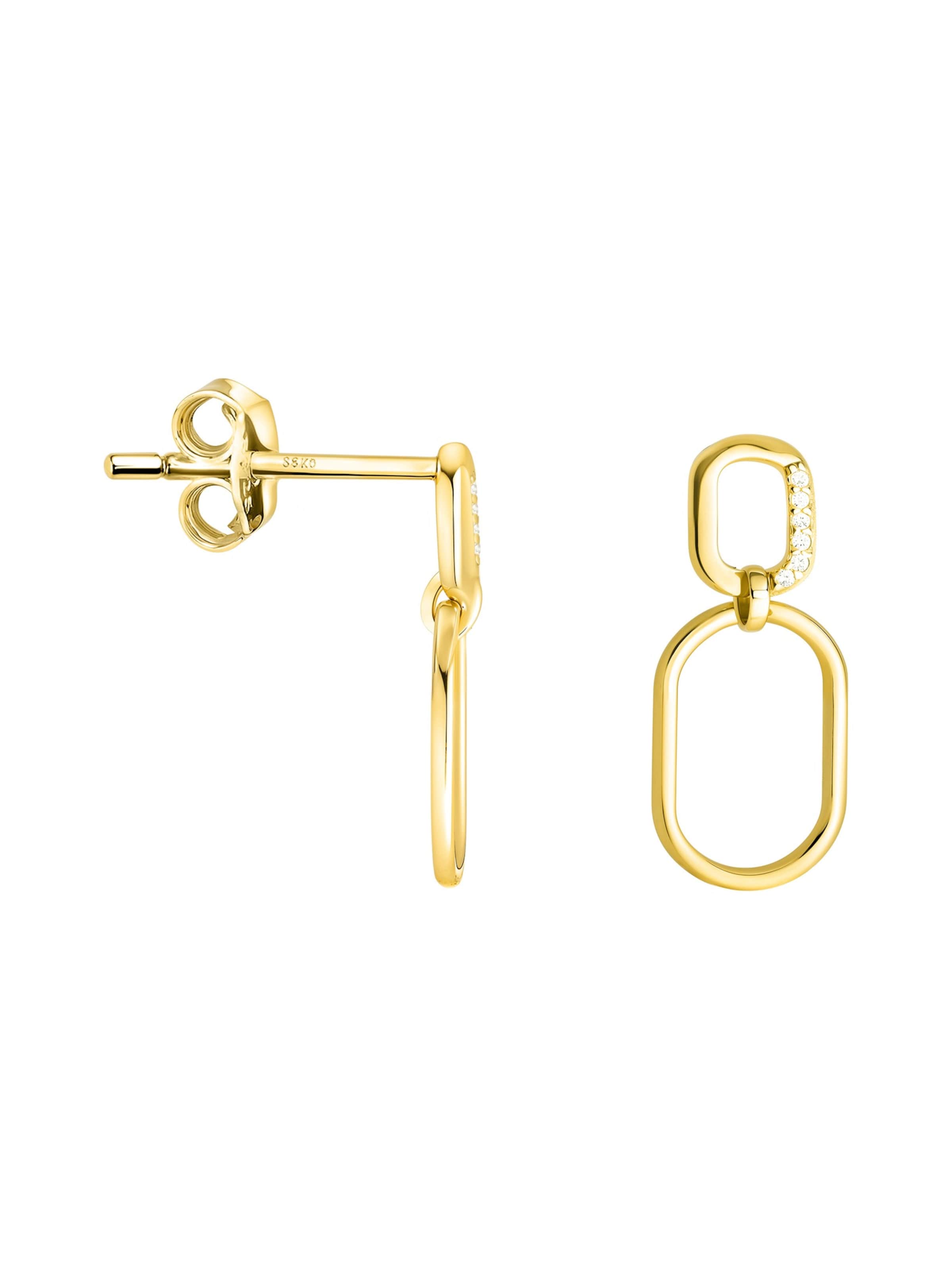 Sofia Milani Ohrringe 'Oval'‌‌‌‌‌ in Gold: Vorderseite