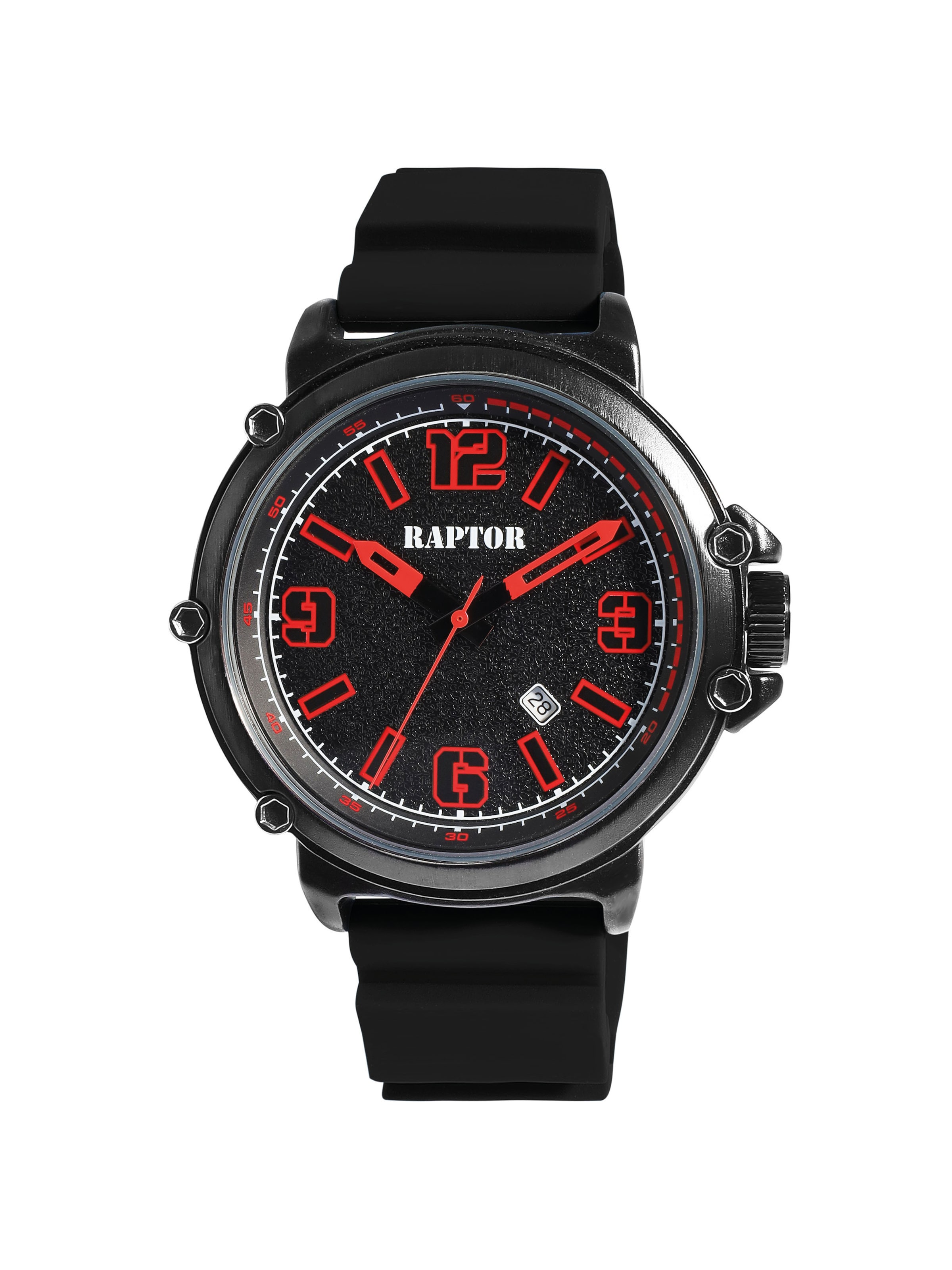 Raptor Analog Watch 'Xander, Datumsanzeige' in Black