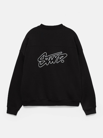 Pull&Bear Sweatshirt 'STWD' in Zwart