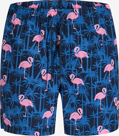 Maudymosi trumpikės 'JPSTMAUI' iš JACK & JONES, spalva – tamsiai mėlyna / sodri mėlyna („karališka“) / rožių spalva, Prekių apžvalga