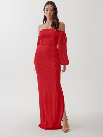 Tussah Evening dress 'CIERA' in Red