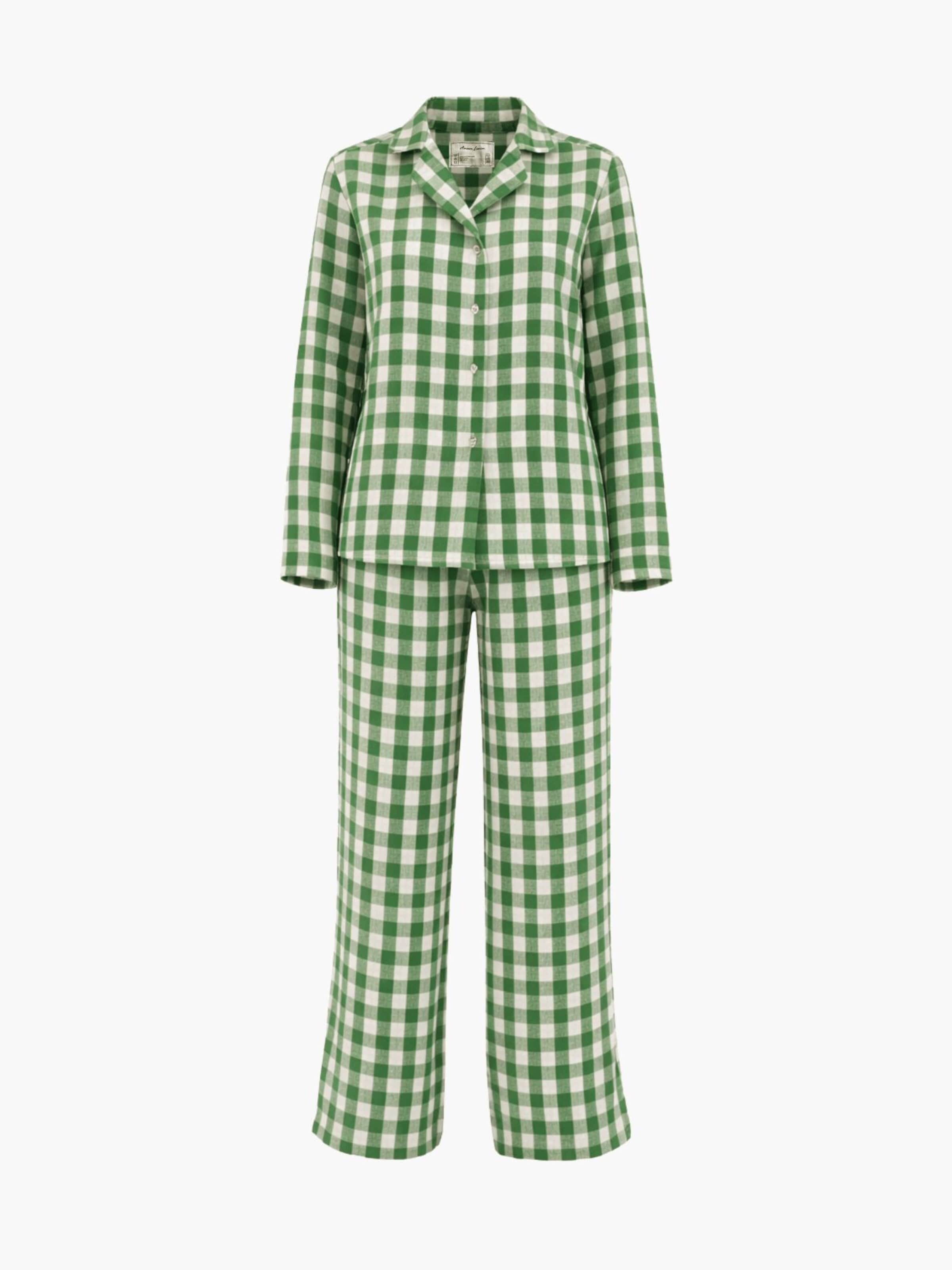 Pyjama 'Nightly' AmourLinen en vert : devant
