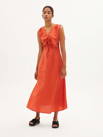 Thinking MU Kleid 'Laia' in Orange: Vorderseite