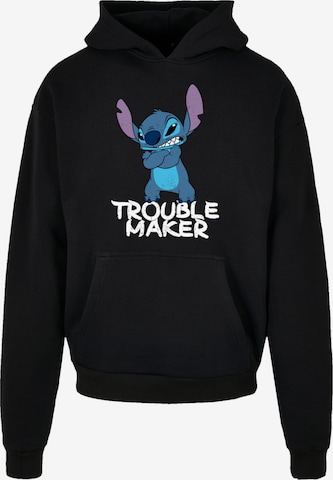 F4NT4STIC Sweatshirt 'Disney Lilo & Stitch Trouble Maker' in Schwarz: predná strana