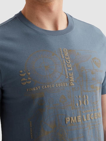 PME Legend T-shirt 'T-shirt with cargo artwork' i blå