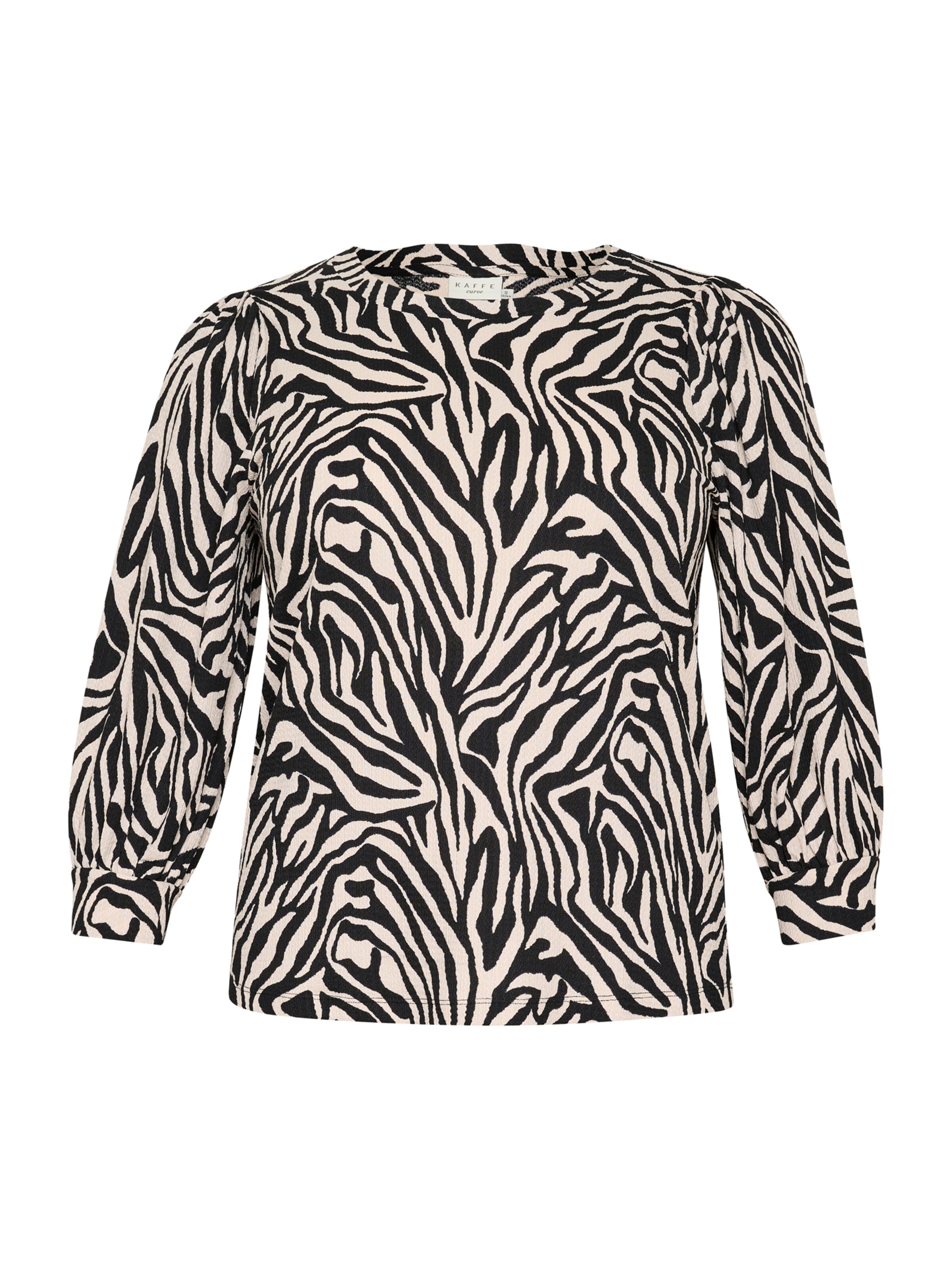 KAFFE CURVE Blouse 'Ivena' in Black: front