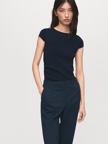 MANGO Szabványos Ráncos nadrág 'BOREAL' - kék