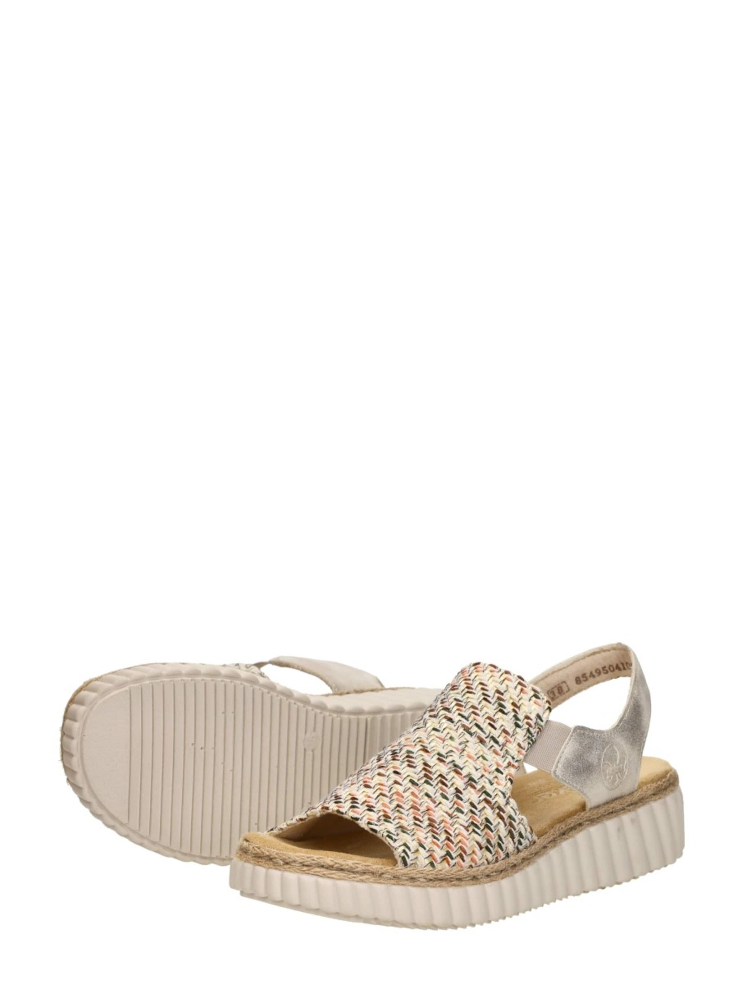 Rieker Sandal 'Sandalen Plat' in Beige