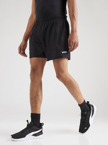 BJÖRN BORG Regular Sports trousers 'ESSENTIAL ACTIVE' in Black: front