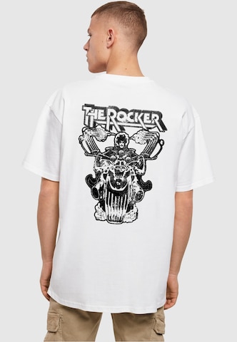 Maglietta 'Thin Lizzy - Logo Rocker' di Merchcode in bianco