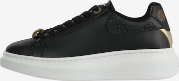 Sneaker low 'Fireup' de la GUESS pe negru: față
