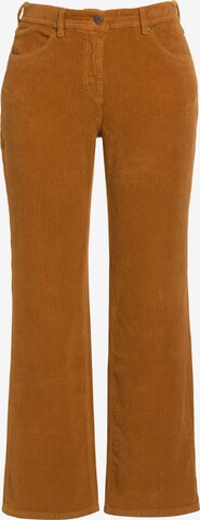 Bootcut Pantalon Ulla Popken en marron : devant