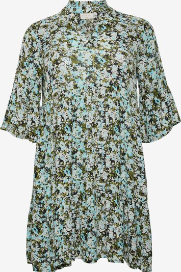 KAFFE CURVE Robe-chemise 'ami' en aqua / mélange de couleurs, Vue avec produit