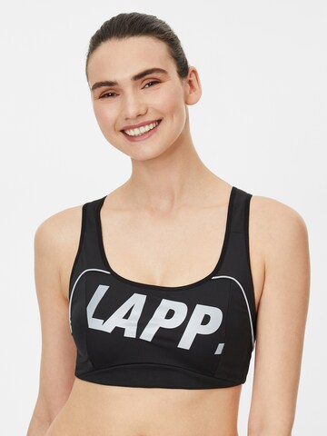 Lapp the Brand Bustier Biustonosz sportowy w kolorze czarny: przód