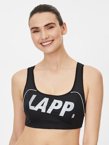 Lapp the Brand Bustier Sport bh in Zwart: voorkant