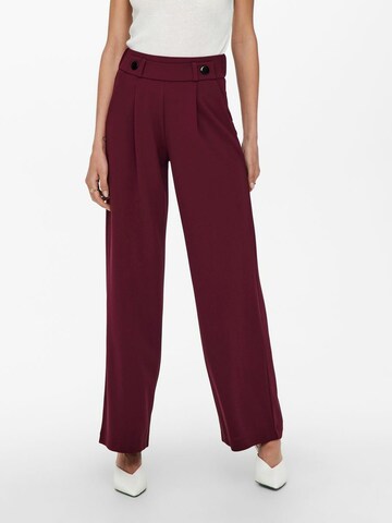 JDY Wide leg Bandplooibroek 'Geggo' in Rood: voorkant
