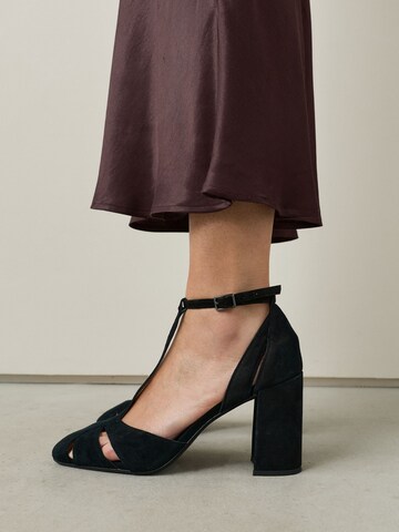 Next T-bar sandals in Black