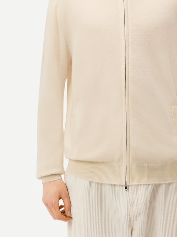 GOBI Cashmere Strickjacke 'Men's Essential Full-Zip Cashmere Cardigan'‌‌‌‌‌‌‌ in Weiß