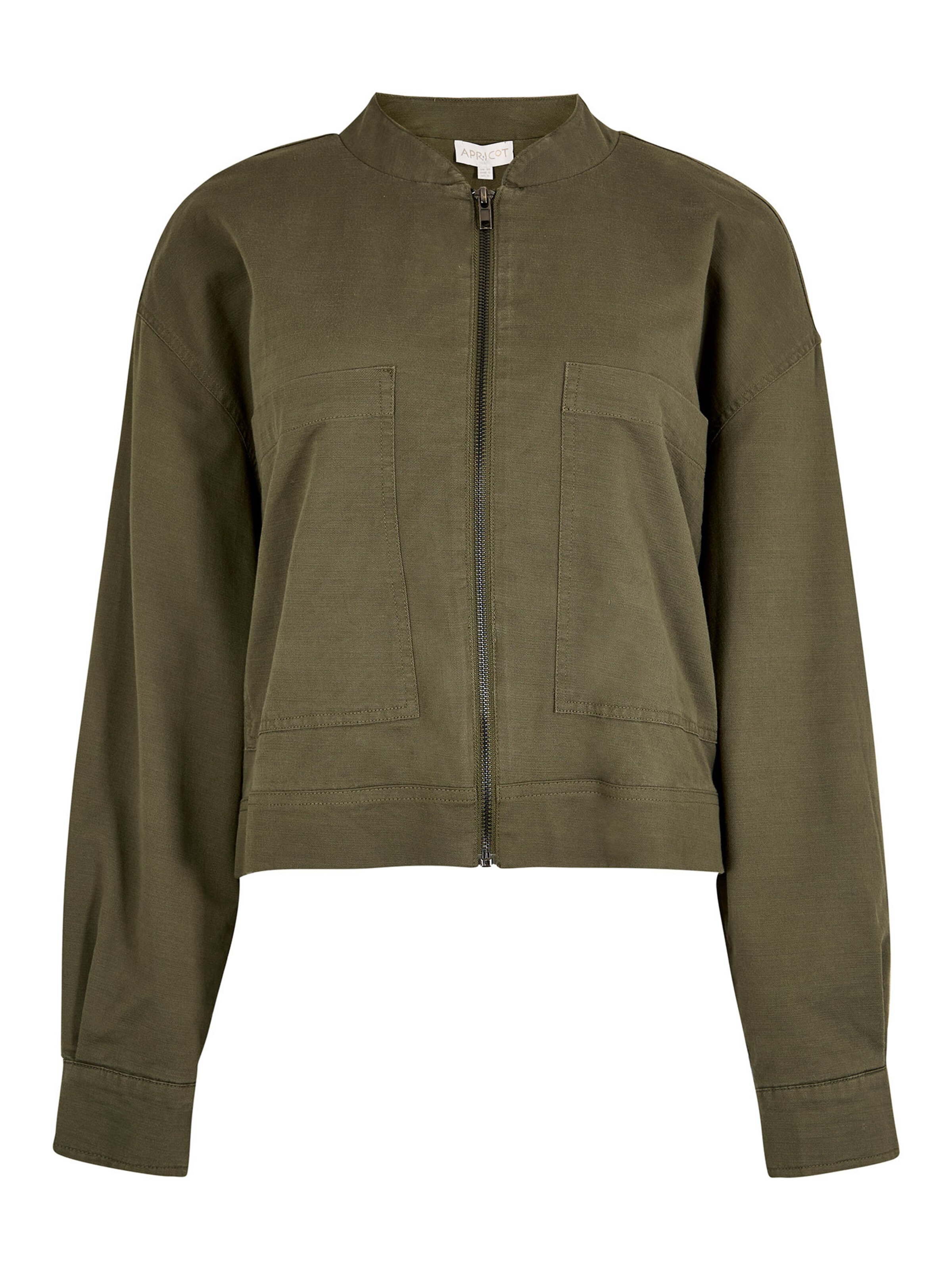 Apricot Between-Season Jacket ' ' in Green: front