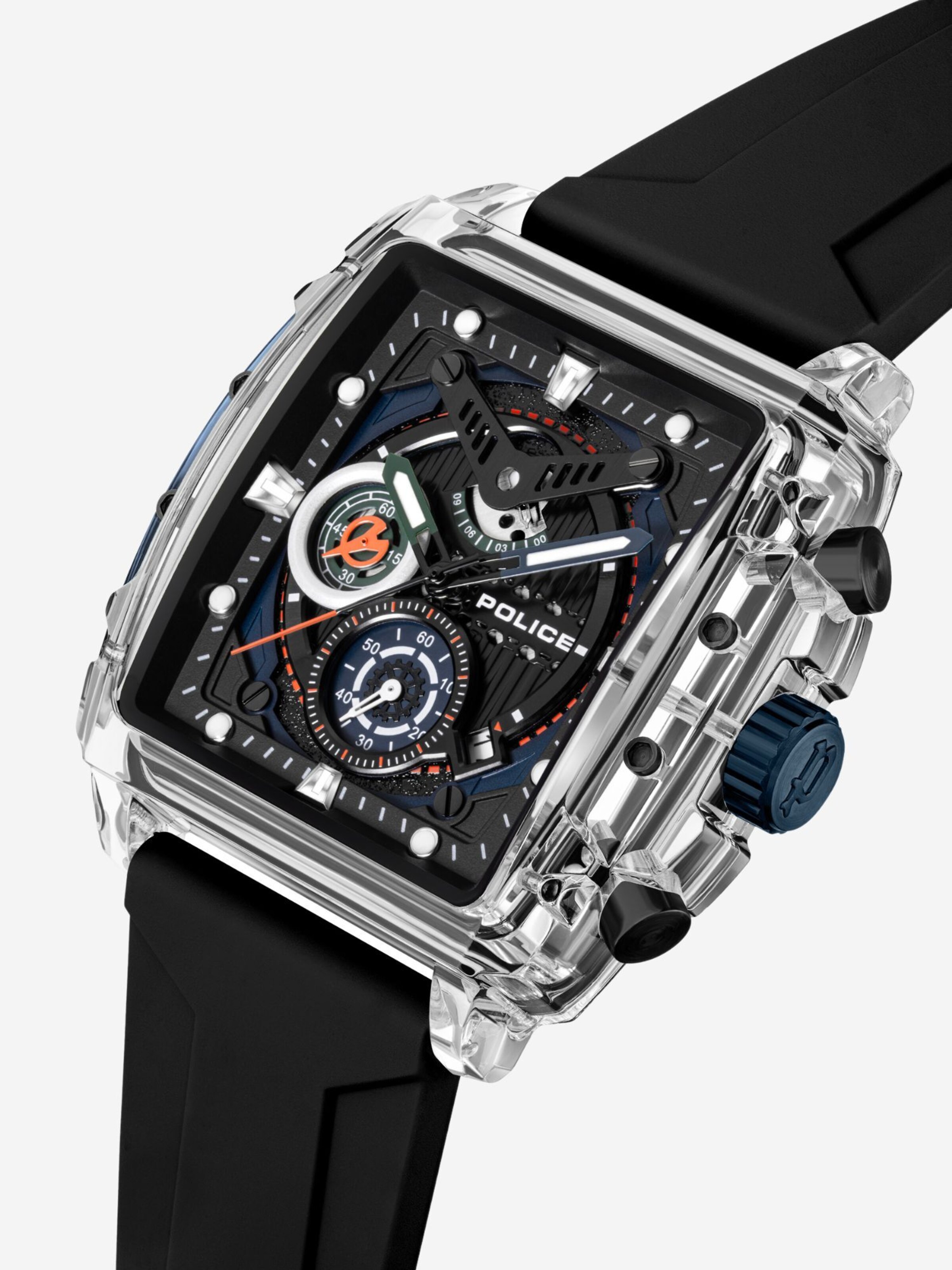 POLICE Analog watch ' Clout ' in Black