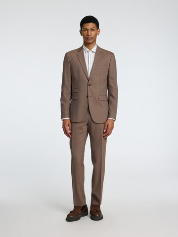 SELECTED HOMME Slim fit Trousers with creases 'SLHNeil' in Green